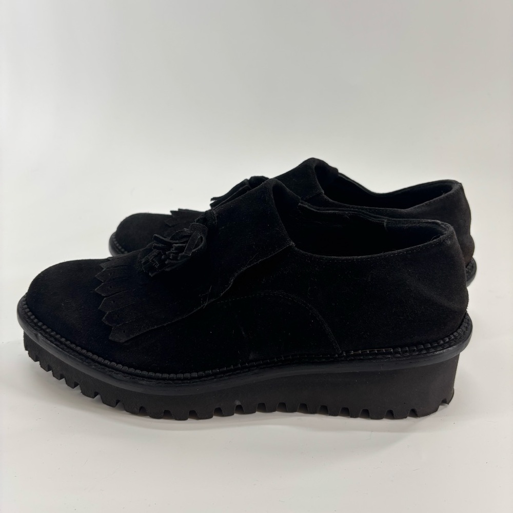 Cordani Italian black suede loafers with chunky heel and tassels size 39 - Picture 4 of 10